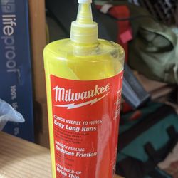 Bottle of electric lube for wire poles, Milwaukee