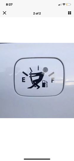 Black Funny Decal Vinyl High Gas Consumption Fuel Gage Empty Sticker. Condition is "New". Shipped with USPS Media Mail.