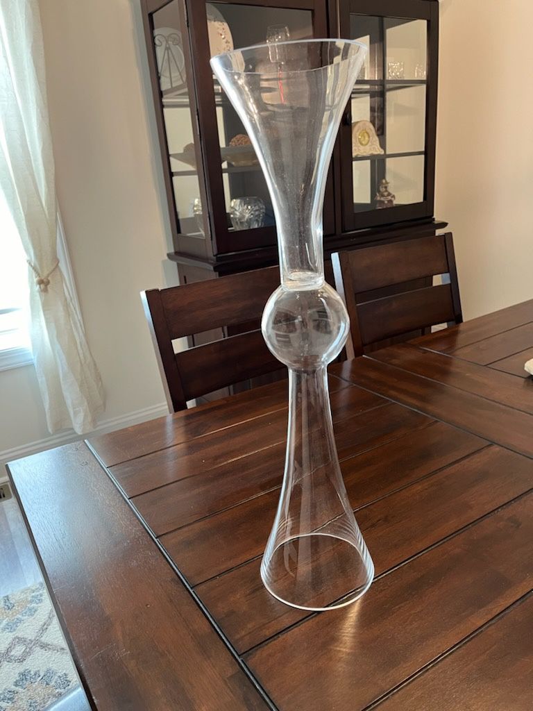 Glass 24” Trumpet Vases