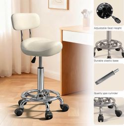 Swivel Saddle Chair with Footrest