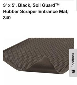 Soil Guard Rubber Scraper Entrance Mat 3x5