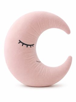 Blush Pink Crescent Moon Decorative Pillow - NEW