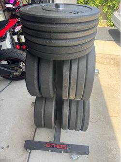 Ethos Rolling Weight Tree & Bumper Plates