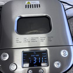 Kitchen in the box Bread Maker Machine with Gluten-Free Setting, 2LB 1.5LB 1LB Automatic Breadmaker with Homemade Cycle, 15-in-1 Stainless Steel Bread