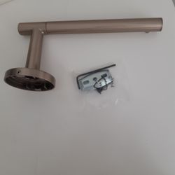 Never Used Brushed Nickel Toilet PAPER HOLDER WITH SCREWS 