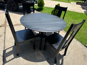 Beautiful rustic set table,4 chairs(hermoso set rústico mesa y 4 sillas )