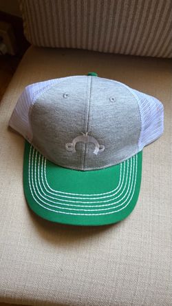 Brand New Quake City Caps Two-Tone Trucker Hat - Gray & Green (Never Worn)
