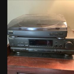Technics Stereo Receiver And Aiwa Turntable