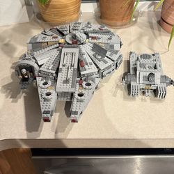Lego millennium falcon and Range Rover