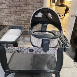 Baby Girl Pack N Play With Removable Dome