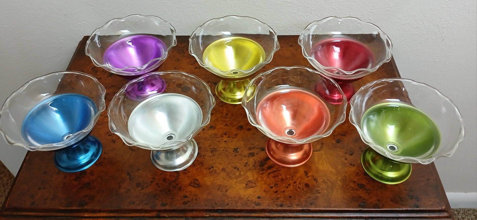 Vintage Colorama Aluminum Ice Cream Set With Bonus