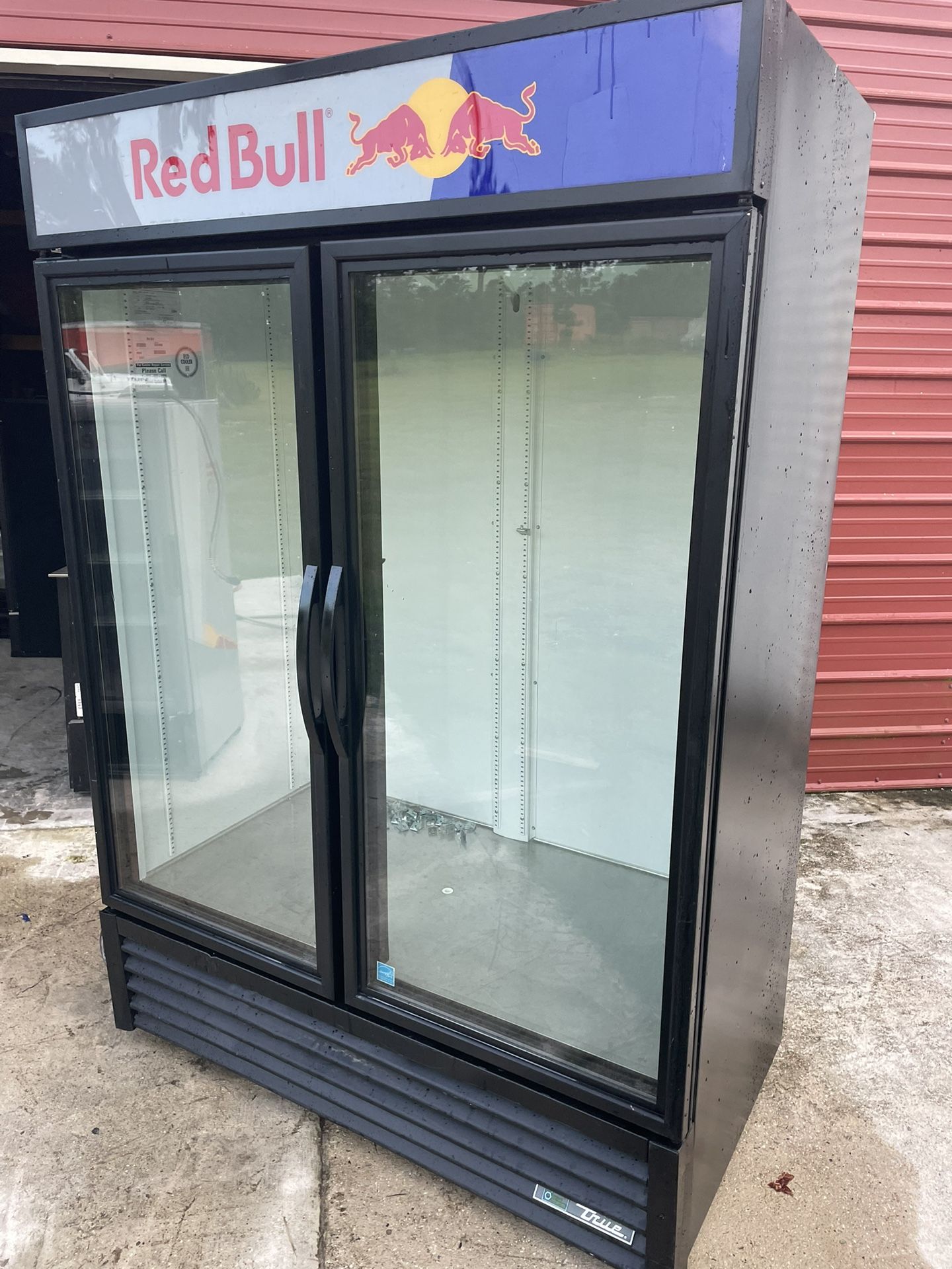 TWO DOOR GLASS COOLER TRUE Brand Only One Year Old !! Mint ! 78” Height 54” Width 30” Depth
