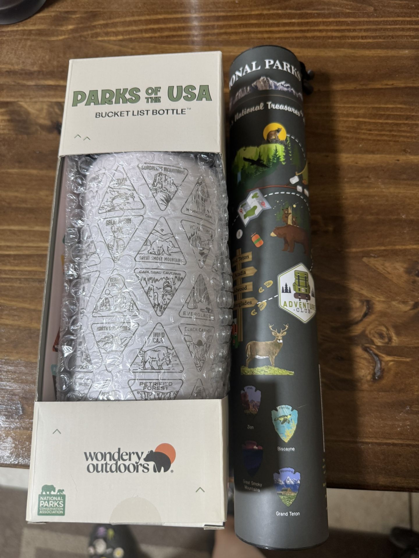 National Park Bottle & Map