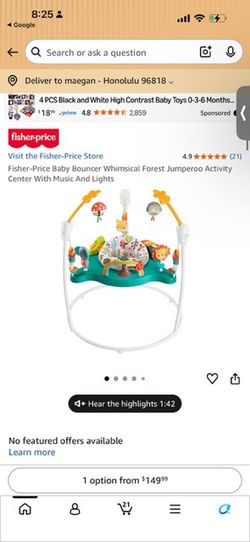 Fischer price baby/ toddler bouncer