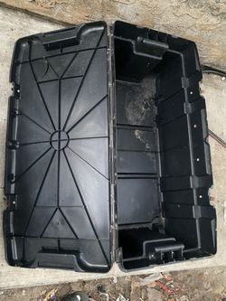 Large Black Hard Plastic Case with Wheels