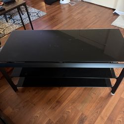 Black Glass Entertainment Center with  40” LED TV