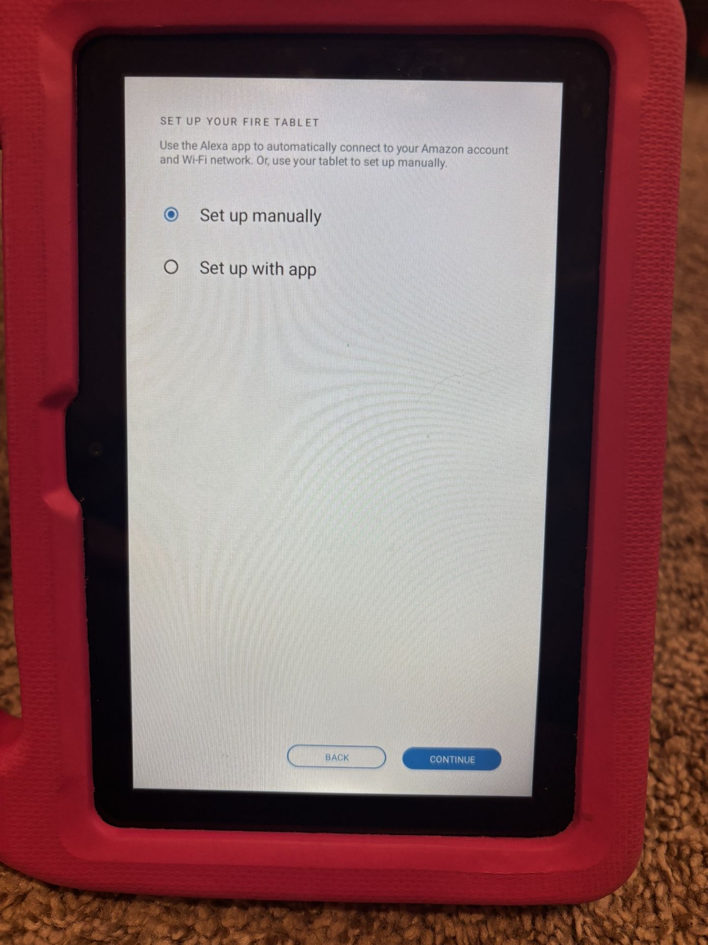 7 Inch Fire Tablet: With Foam Case. Works Great.