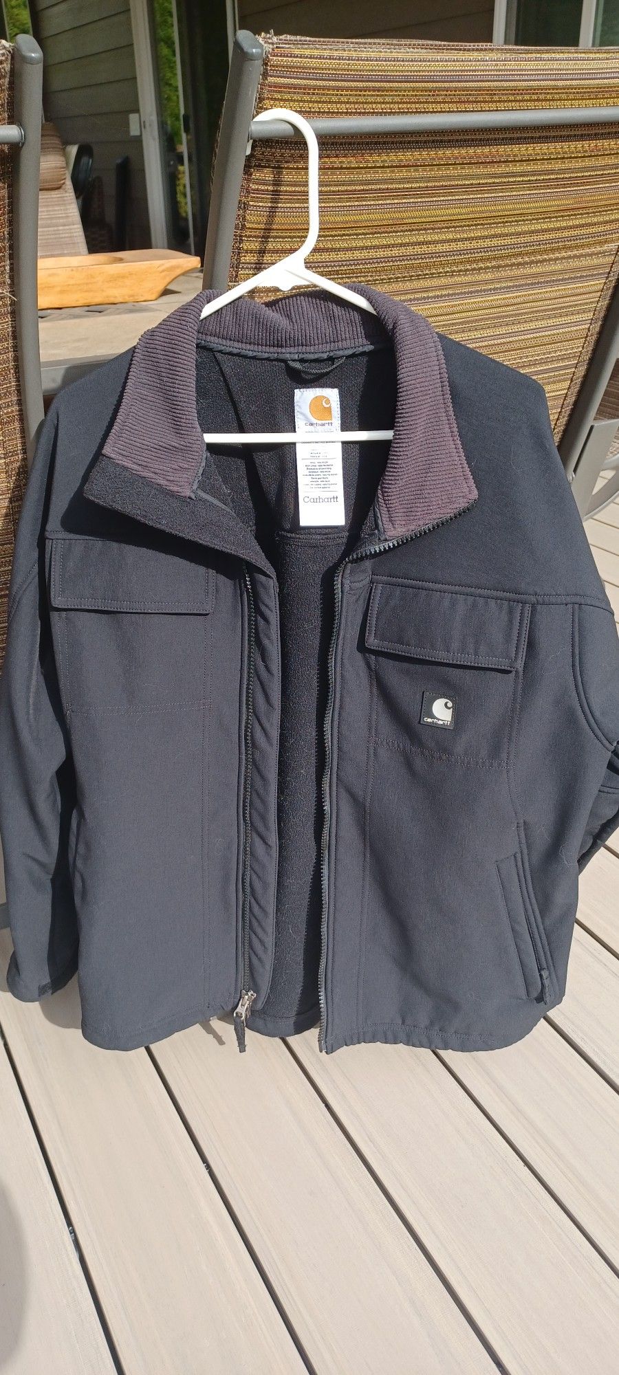 Carhartt J176 BLK Fleece Lined Jacket