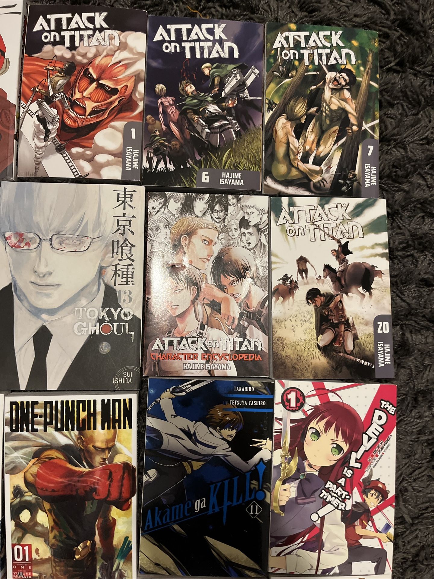 23 MANGA BOOK LOT JAPANESE ANIME Naruto, AOT, One Punch Man Tokyo Ghoul  Parasyte for Sale in Chicago, IL - OfferUp