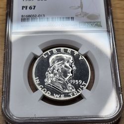 1959 Proof Franklin Half Dollar 
