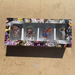 New Set Ed Hardy Designs Tattoo Art Beer Pint Glasses Glass  Gift