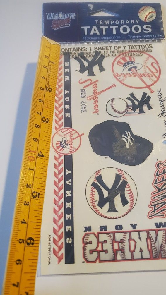 Yankee Temporary Tattoos New York Yankees Logo.