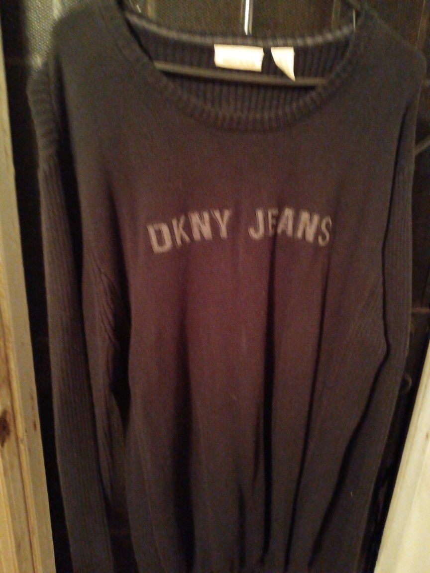 D.K.N.Y.  J E A N S - back logo wool sweater