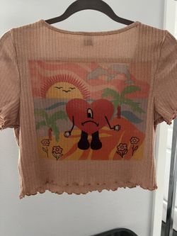 Bad Bunny Crop top Shirt 0XL