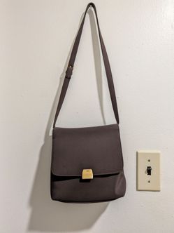 Brown Bag with Gold Clasp