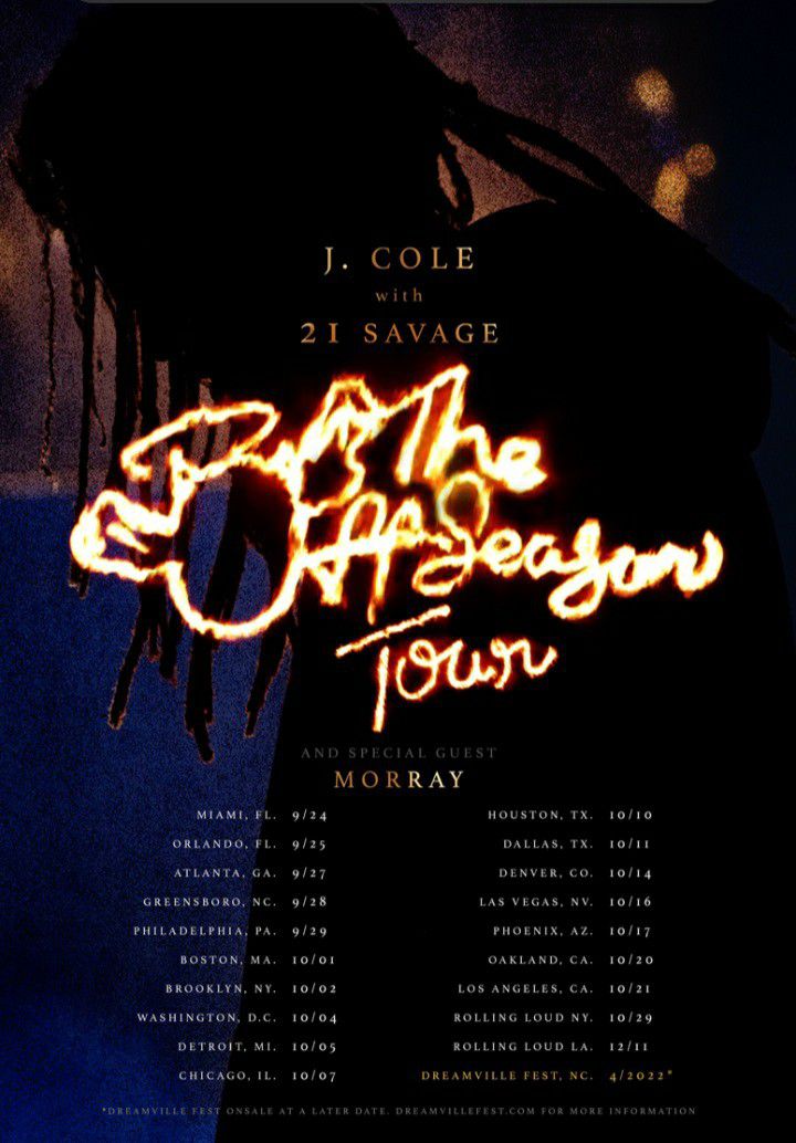 J. Cole Concert ticket for 10/21/21