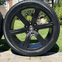 6 Lug Nut Rims & TIRES/ Rines & LLANTAS De 6 birlos (6x5.5) Size: 22”