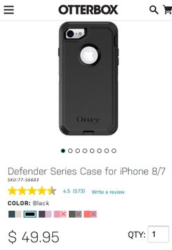 2 NEW IPHONE 7/8 OTTER BOX DEFENDERS-BLACK