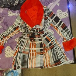 Black Red And White Checkered Dress Coat Women's Size Large