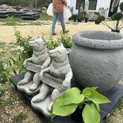 Concrete Garden Statues And Water Fountains