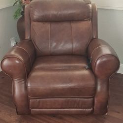 Brown Leather Lazboy Manual Rocker Recliner