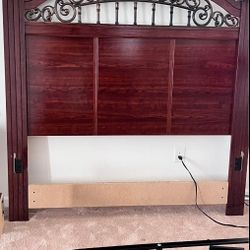 LIKE NEW Beautiful Cherry Wood And Marble Queen Bedroom Suite (4 Pieces)