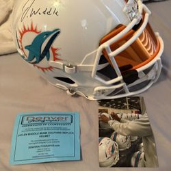 Jaylen waddle Full Sized Autographed helmet