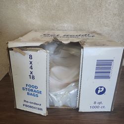 Partial box of food storage bags