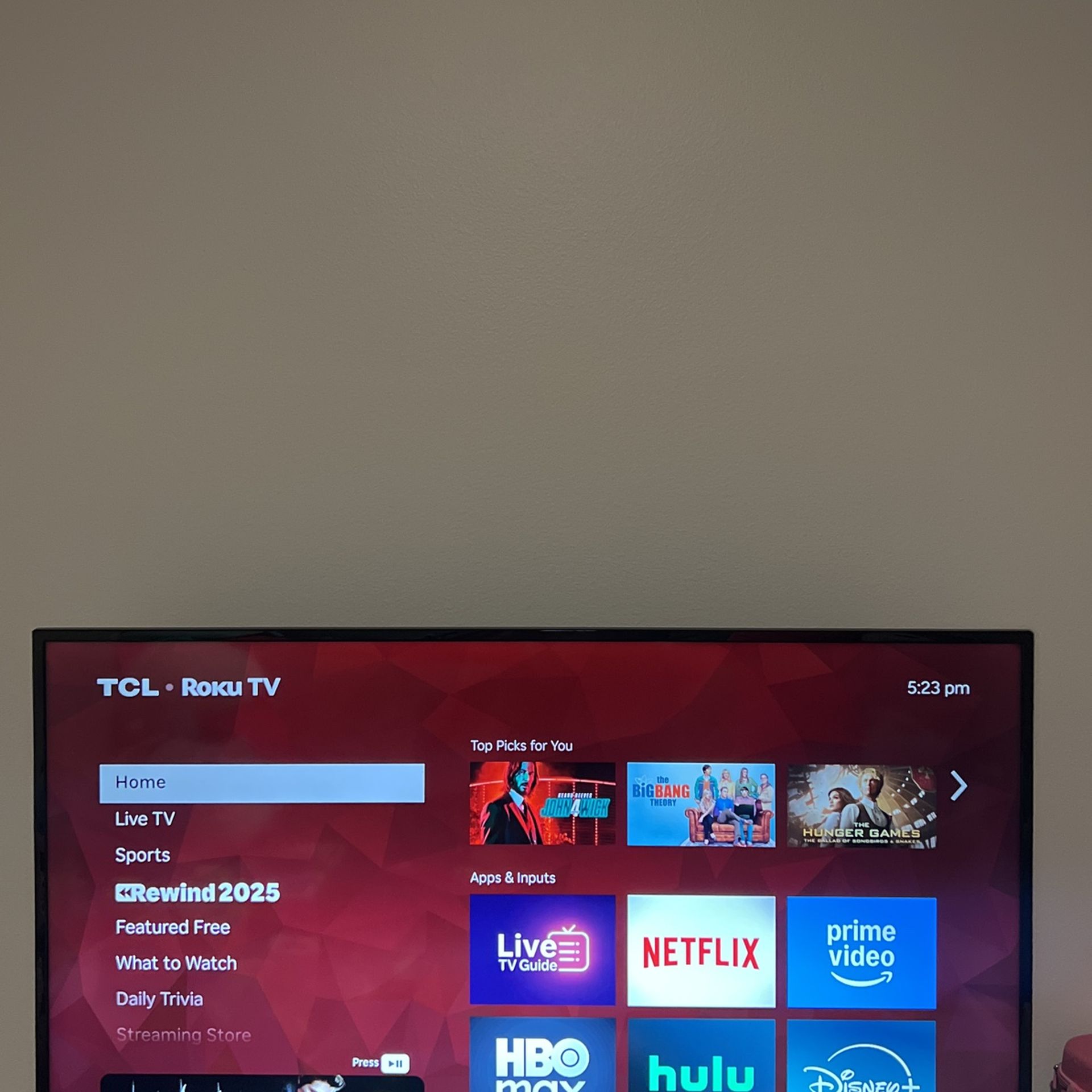 TCL 50” Roku smart TV