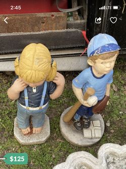 Set of concrete boy & girl