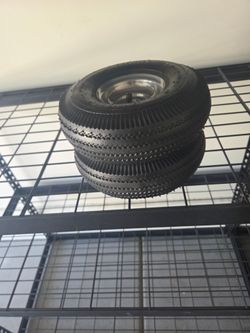 2 10 inch  hand truck pneumatic tires 4.10/3.50-4