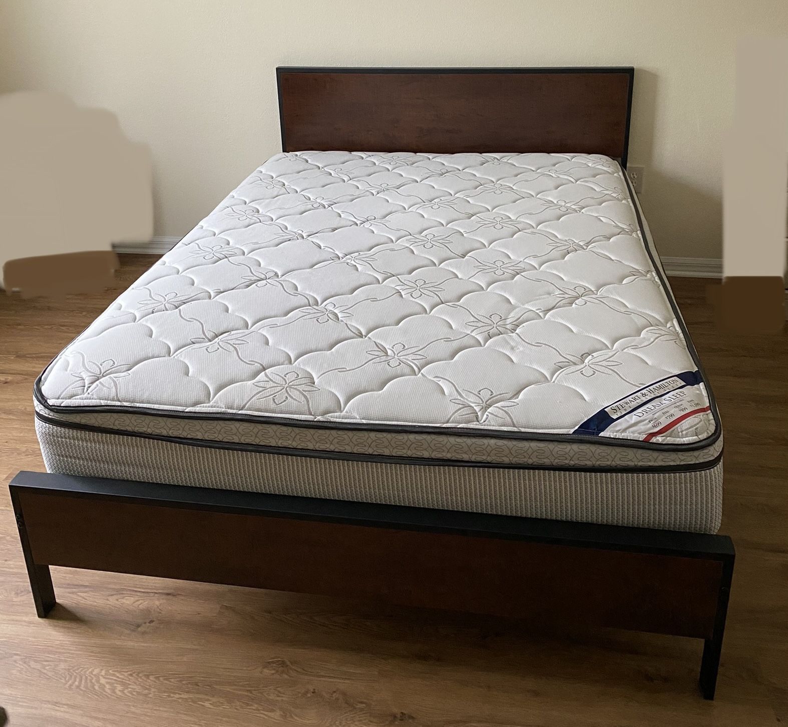 queen bed mattress (stewart & hamilton - dream sleep) *no bed frame*