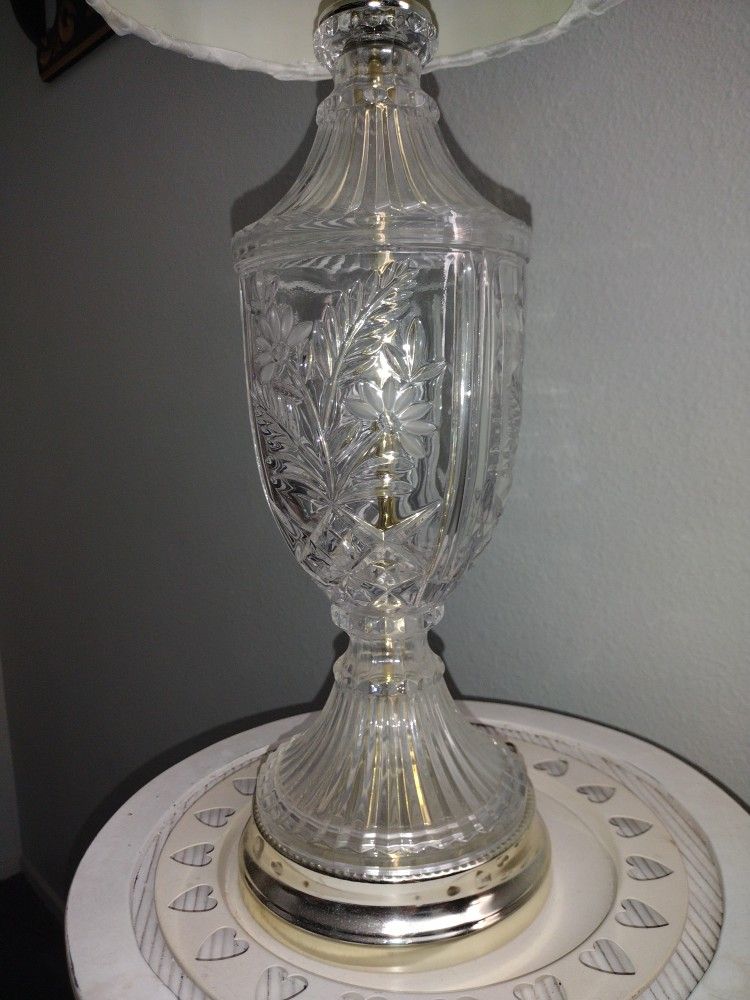 Vintage, Berman Waterford, Cut, Crystal, Lamp,