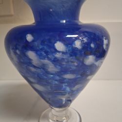 Hand Blown Art Glass Vase 