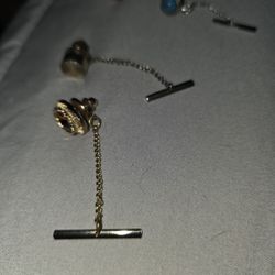 Men's Vintage Cuff Links, Vintage Tie Taks ,2 Vintage Pins & Vintage German Made Shoe Mini Knifei