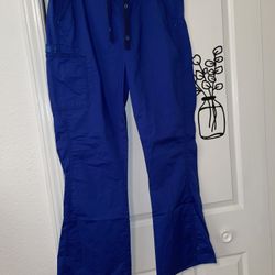Women's Large Wonderwink Blue Scrub Pants