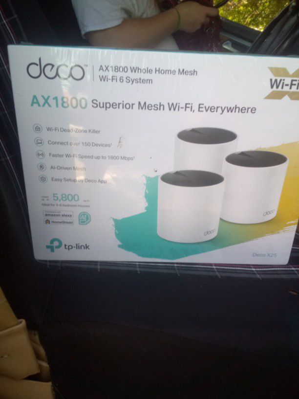 Deco Whole Home Mesh Wifi 6 System New In Box Never Opened 