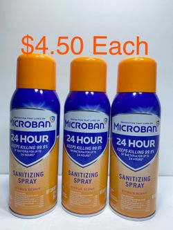 Microban 24 Hour Sanitizing Spray Citrus Scent