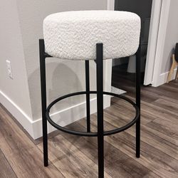 Nathan James 29” Boucle Backless Barstool - Two Stools