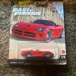 New Hot Wheels Premium Fast & Furious 2003 Dodge Viper SRT 10